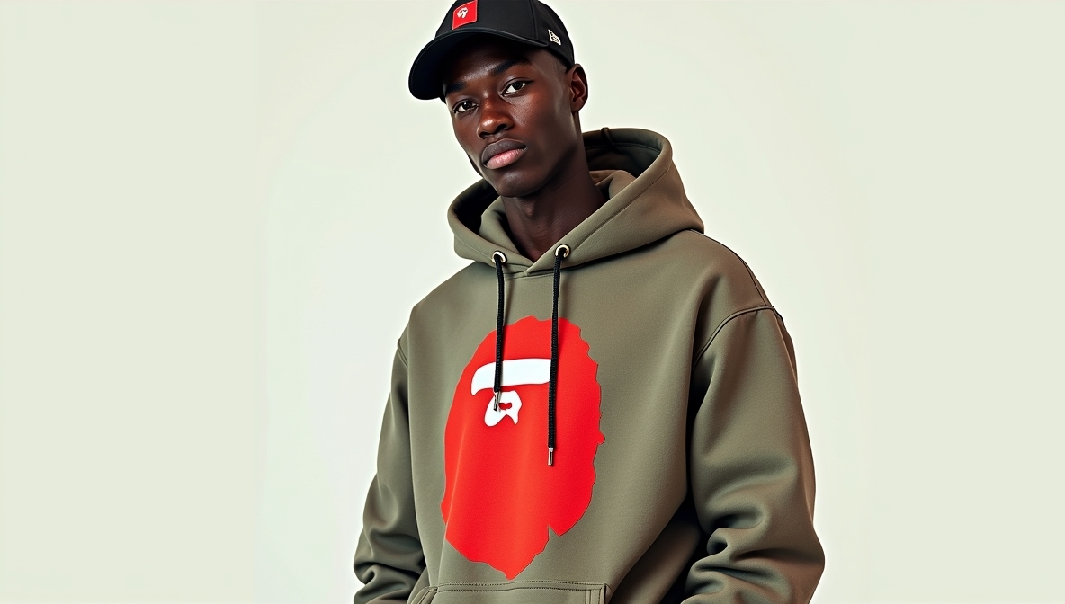 BAPE ecommerce banner showcasing lifestyle streetwear